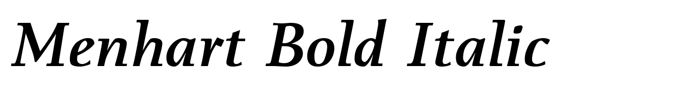 Menhart Bold Italic